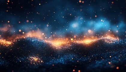 Wall Mural - digital abstract sparkles scattered in a subtle yet dreamy background