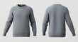 © Putri Lestari - Gray Crewneck Sweater Front and Back Views Perfect for Fashion Mockups