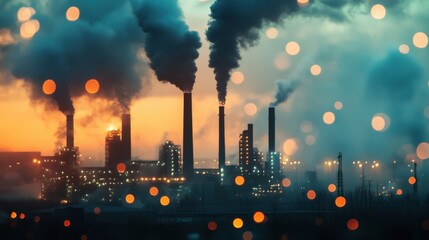 Poster - A high-tech air pollution monitoring station with digital readouts.