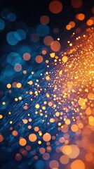 Wall Mural - fiber optic lights create a soft defocused effect, ideal for abstract digital backgrounds.