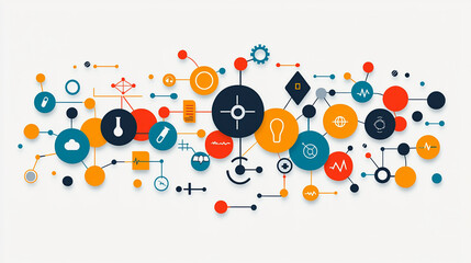 Poster - Abstract network of interconnected elements