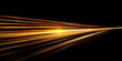 © Fisherman - yellow gradient speed light motion blur effect on black background,blank gold speed glowing lines for design banner poster wallpaper with copy space