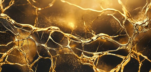 Sticker - luxury golden marble texture with intricate lines, adding an elegant and sophisticated touch.