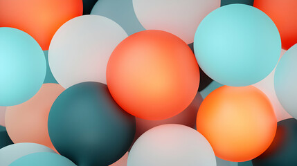 Poster - Abstract Colorful Sphere Background with Pastel Tones