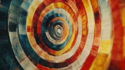 Aufkleber - dynamic motion, with layers blending and shifting into one another, creating an energetic flow of colors.