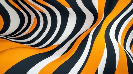 Poster - geometric lines creating a sleek, modern background, with lines twisting and turning in a fluid pattern of contrasting colors