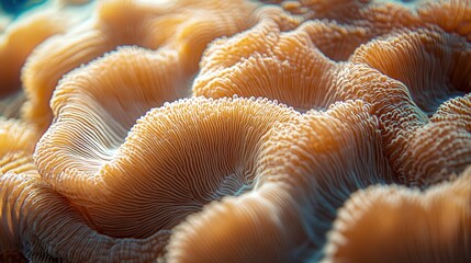 Poster - coral with stunning organic patterns, the soft curves and vibrant hues drawing attention to its natural artistry