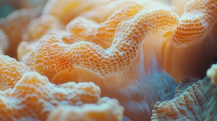 Poster - coral with stunning organic patterns, the soft curves and vibrant hues drawing attention to its natural artistry