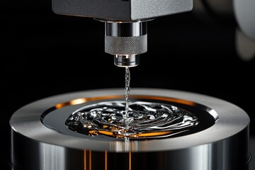 Poster - Precision Machinery Creating Liquid Metal in Industrial Setting