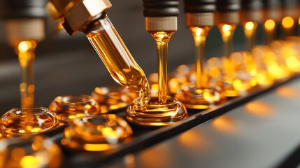 Poster - Oil Extraction Process in Modern Manufacturing Facility with Equipment