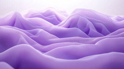 Poster - Soft and abstract purple fabric with merging colors under gentle lighting creating a calming and dreamy atmosphere of textural elegance.