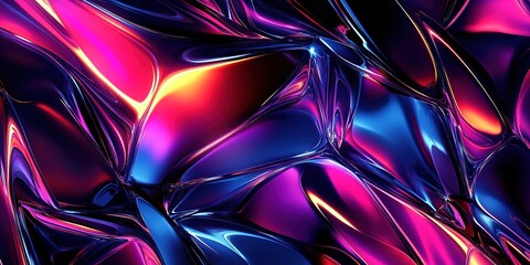 Aufkleber - Geometric dark blue purple violet lilac magenta orchid red pink rose peach abstract geometric background, Noise grain Color, Bright light spots. Flash ray glow metallic neon effect