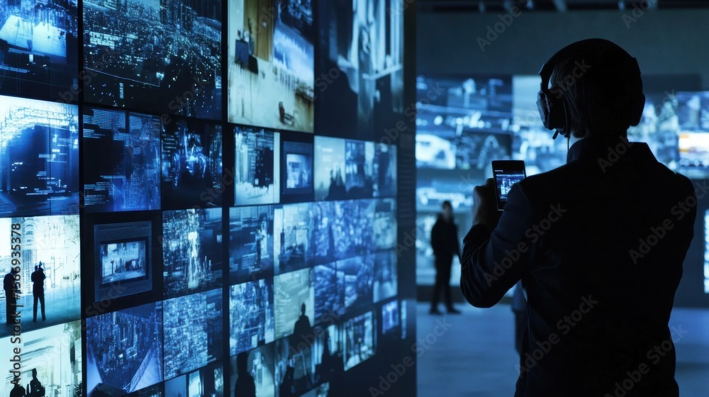 AI driven smart city surveillance hub monitoring urban safety with real ...