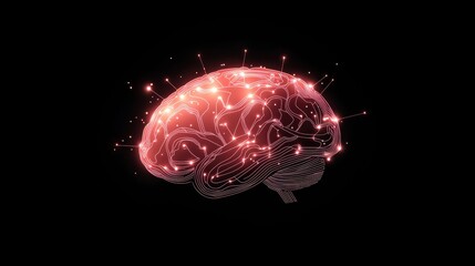 Poster - Memory Digital concept of a brain with circuits, symbolizing artificial intelligence and memory.