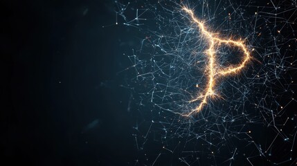 Poster - Spark Abstract image of AI generated sparks forming a digital neural network.