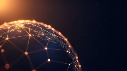 Poster - Globe Digital globe with glowing connections representing a global technology network.