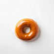 © Neungruedee - Caramel Glazed Donut on White Background
