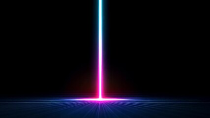 Poster - Laser beam on dark background, futuristic concept, technology