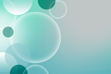 Poster - Abstract geometric background gradient soft light green gray bokeh for Graphic business background technology digital design illustration web template background backdrop desktop wallpaper bubbles