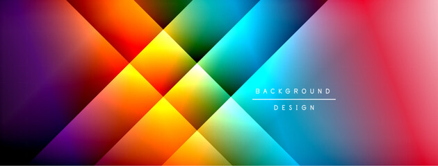 Fototapete - Colorful gradient with lines made of shadow and light. Creative background