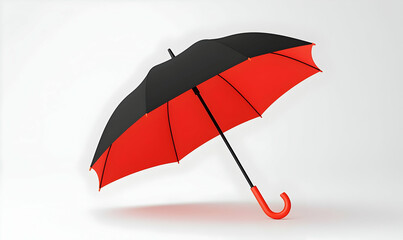 Poster - Contemporary Umbrella Design with Red and Black Color Scheme