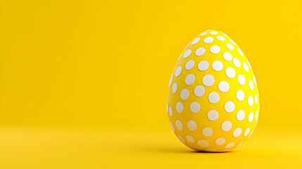 Poster - Creative Stylish Easter Themed Digital Art with Yellow Polka Dot Egg