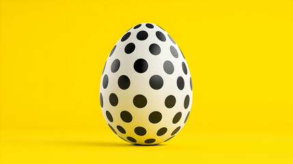 Poster - Creative Stylish Easter Themed Digital Art with Polka Dot Egg