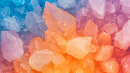 Poster - Vibrant Crystals in Intricate Forms Displaying Stunning Patterns