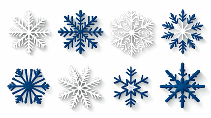 Poster - Elegant Snowflake Pattern on Transparent Background for Seasonal Designs