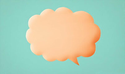 Poster - Warm Brown Speech Bubble with Hand-Drawn Style on a Soft Background