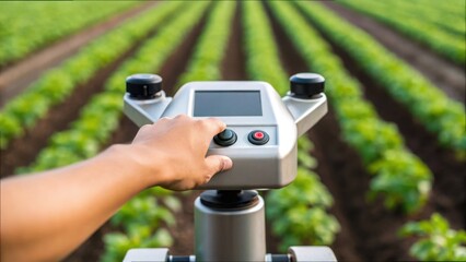 Aufkleber - Hand Operating Robotic Device for Farming in Gigapixel Standards