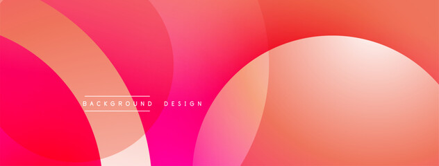 Aufkleber - Layered circular shapes in vivid colors form a gradient-rich abstract design with smooth transitions, depth effects, and a modern, futuristic aesthetic