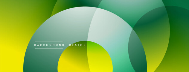Aufkleber - Background design with overlapping circular shapes, featuring smooth gradients and soft lighting effects, creating a dynamic abstract composition