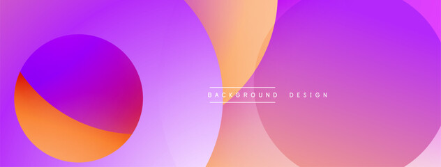 Leinwandbilder - Abstract composition with layered circular elements, blending gradients and soft transitions, creating a sense of depth, motion, and visual harmony