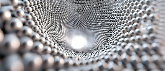 Poster - Abstract 3D Rendering of a Metallic Nanotube Structure