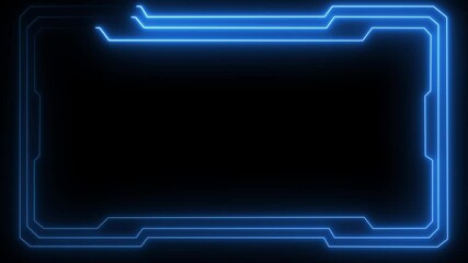 Abstract technology Hud frame background. Computer interface Hud motion texture. futuristic pattern for modern . 4k motion video. Technology HUD Loop Animation. Frame border  element. HUD viewfinder