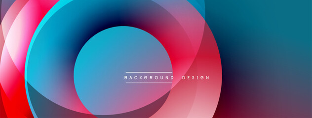 Aufkleber - Background design with overlapping circular shapes, featuring smooth gradients and soft lighting effects, creating a dynamic abstract composition