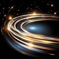 Poster - Captivating spiral of light forming an artistic pattern against a dark background creating motion