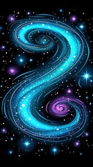 Poster - Stunning galaxy filled with stars and a mesmerizing spiral galaxy captured in the vast universe