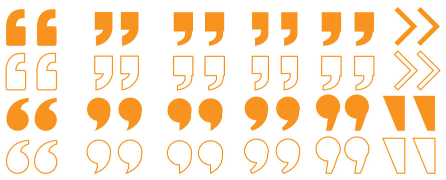 Quotation marks. Black quotes icon vector.