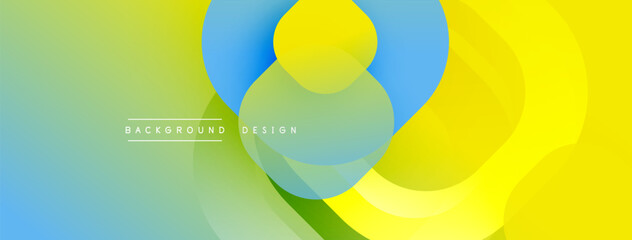 Poster - Abstract background with layered translucent gradient shapes