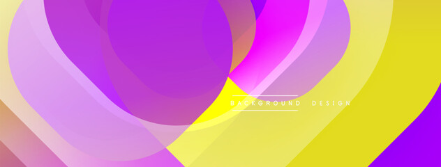 Aufkleber - Abstract background with layered translucent gradient shapes