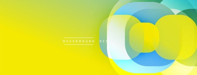 Poster - Abstract background with layered translucent gradient shapes