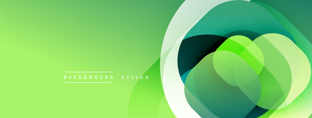 Poster - Abstract background with layered translucent gradient shapes