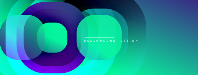 Aufkleber - Abstract background with layered translucent gradient shapes