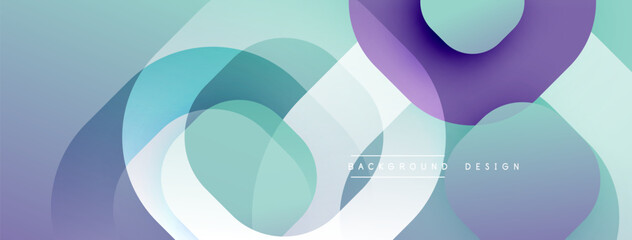 Poster - Abstract background with layered translucent gradient shapes