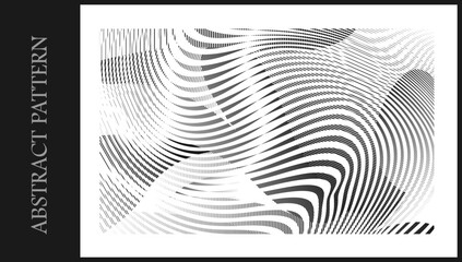 Poster - Abstract pattern wave shape lines, curves. Abstract background, graphic resources, design.