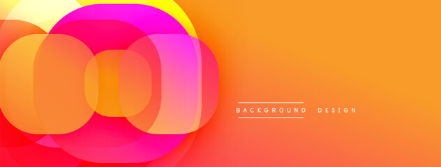 Fototapete - Abstract background with layered translucent gradient shapes
