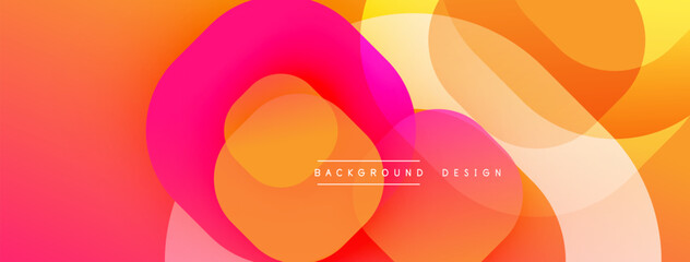 Poster - Abstract background with layered translucent gradient shapes