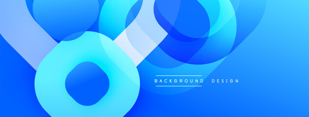 Poster - Abstract background with layered translucent gradient shapes